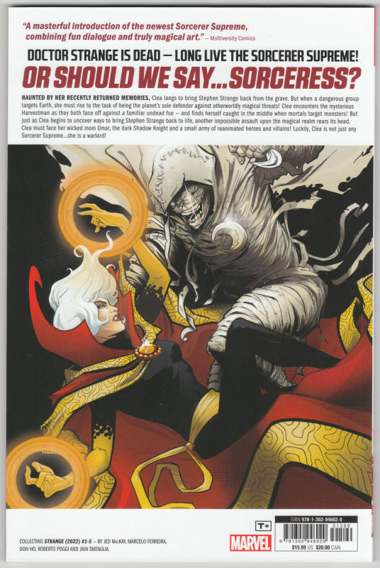 Strange Vol. 1 back cover