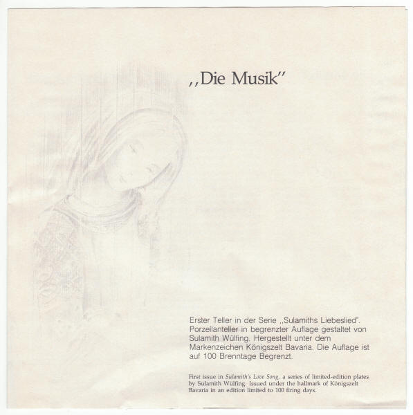 Sulamiths Love Song Plate 1 brochure