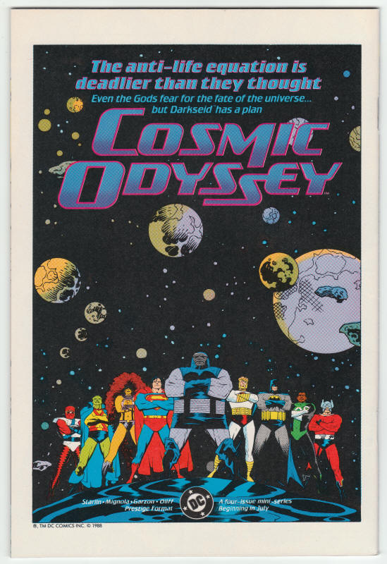 Swamp Thing Annual 4 back cover