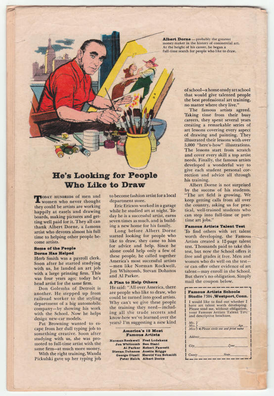 Tales Of Suspense #68 back cover