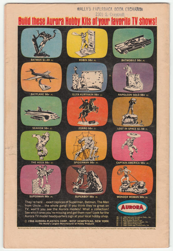 Tales Of Suspense #88 back cover