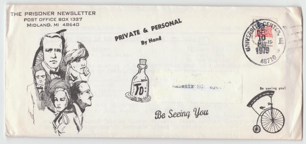 The Prisoner Newsletter Envelope