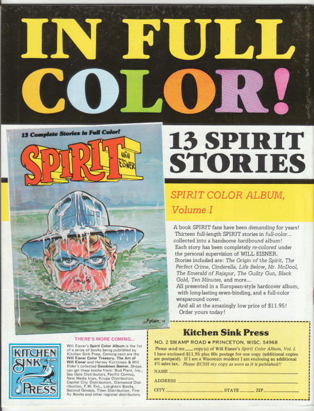 The Spirit Magazine #32 back cover