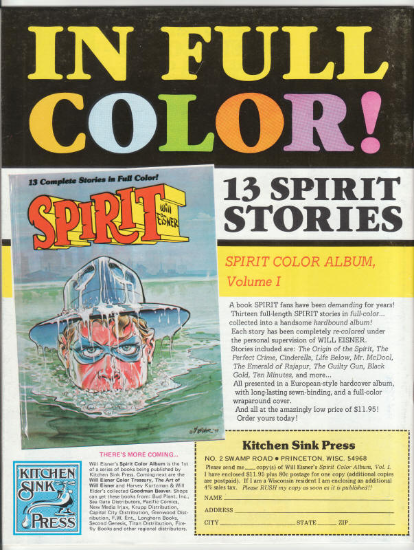 The Spirit Magazine #32 back cover