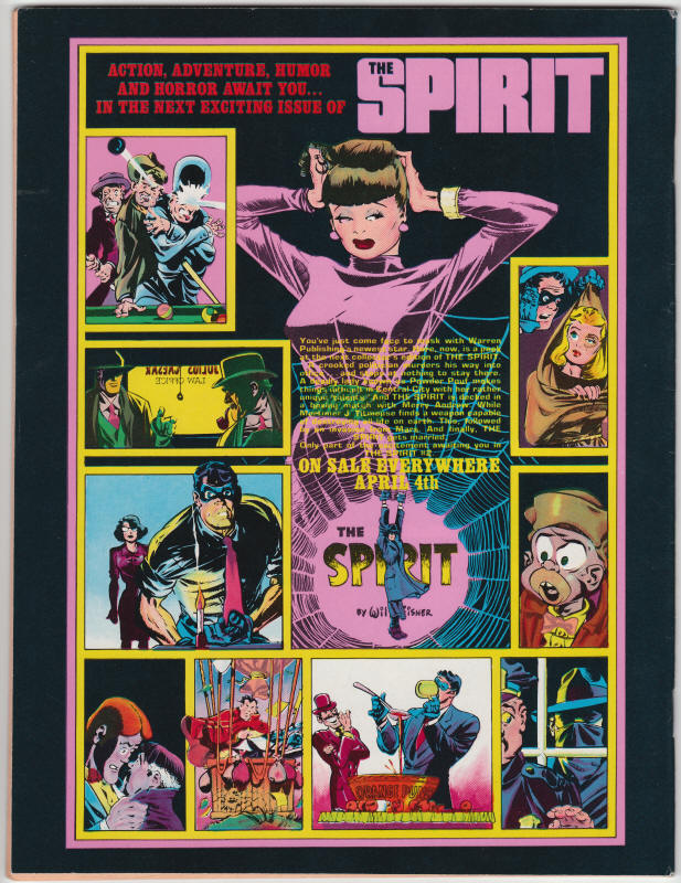 The Spirit Magazine 1 back cover