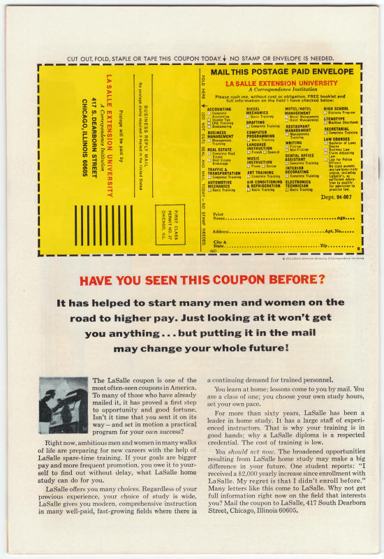 Tomb Of Dracula #15 back cover