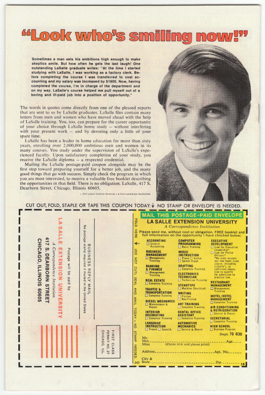 Tomb Of Dracula #38 back cover