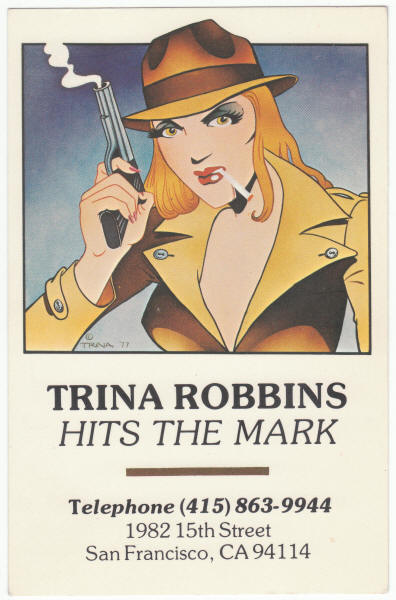 Trina Robbins Hits The Mark Business Card