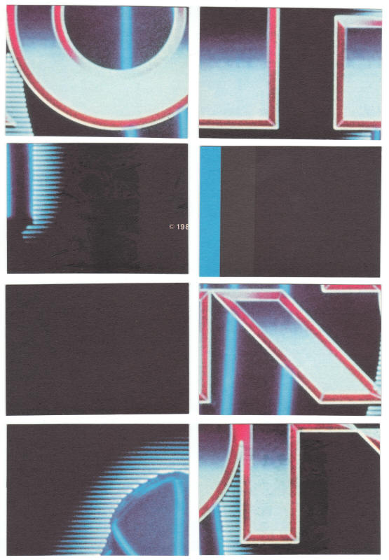1981 Donruss Tron Trading Cards backs