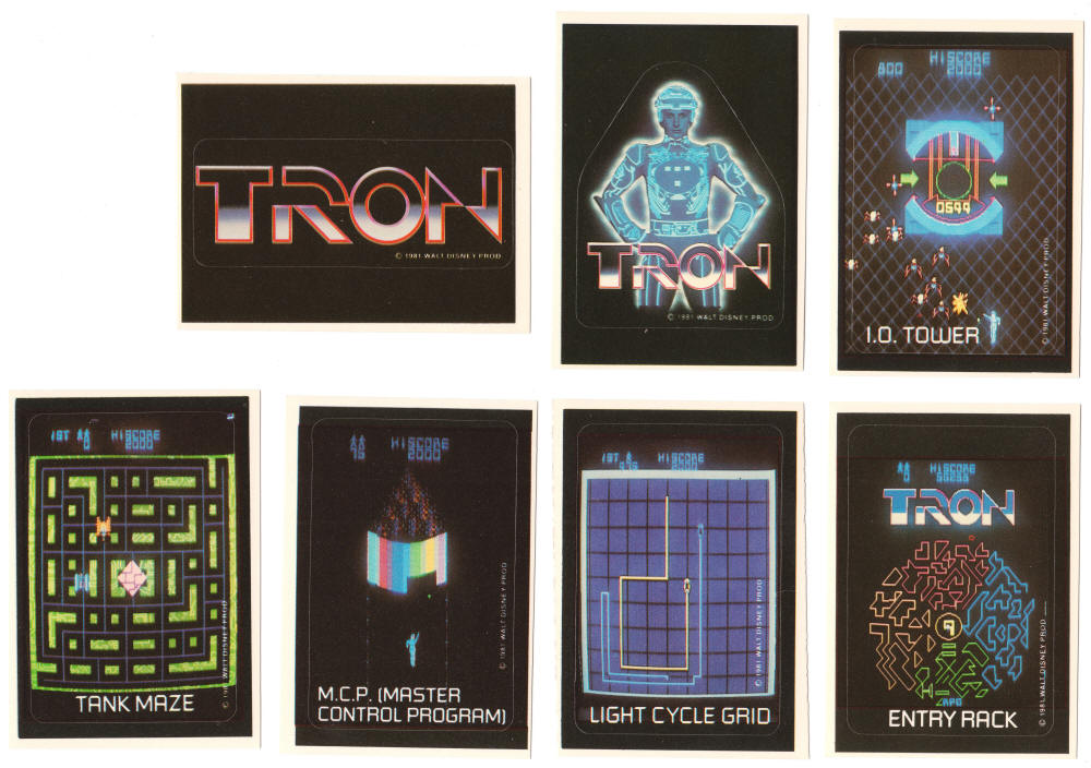1981 Donruss Tron Stickers