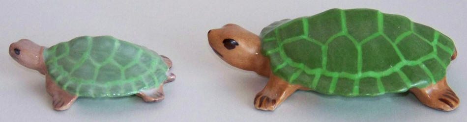 Late 1970s Pair of Ceramic Turtles