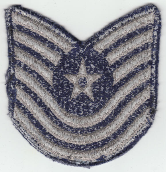 Korean War Air Force Master Sergeant Stripes back