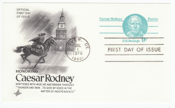 Scott UX70 Caesar Rodney First Day Cover