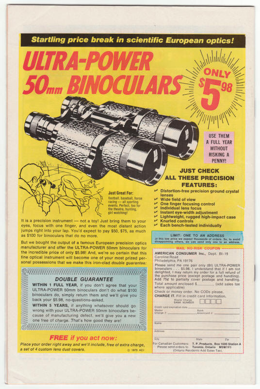 The Warlock #9 back cover