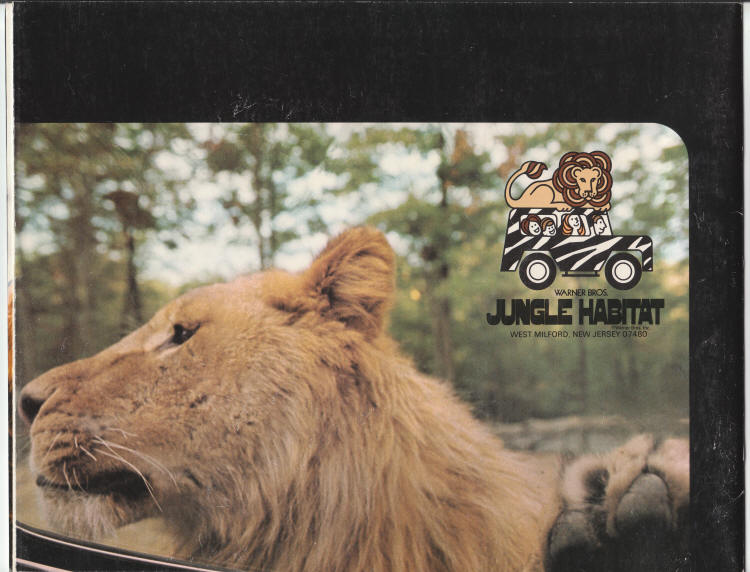 Warner Brothers Jungle Habitat Guide Book back cover