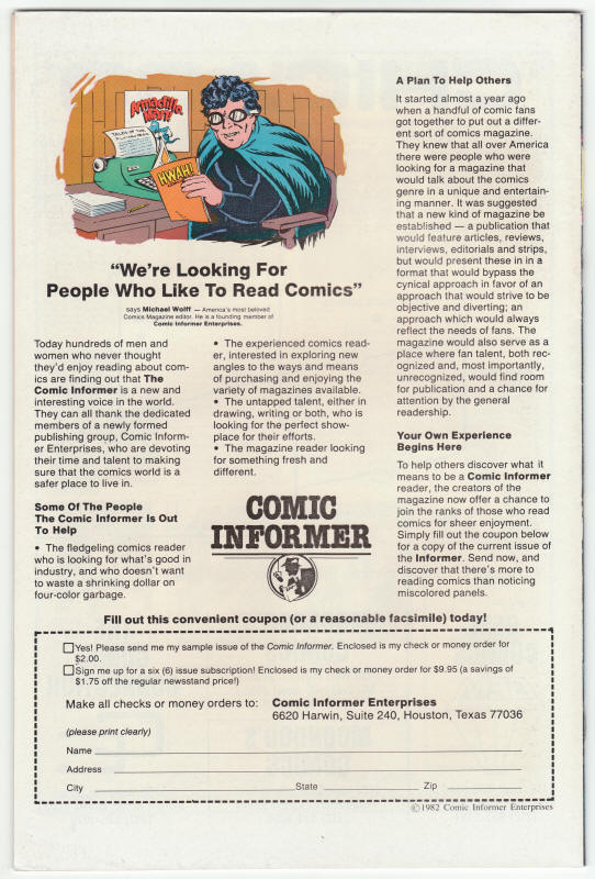 Warp #1 back cover