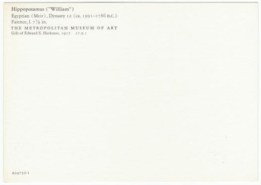 William Metropolitan Museum Of Art Post Card