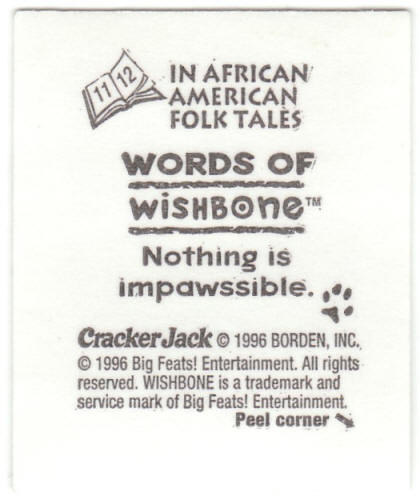 Cracker Jack Wishbone Fabric Sticker