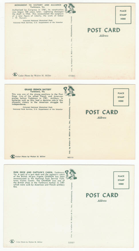 1970s Yorktown Virginia Post Cards